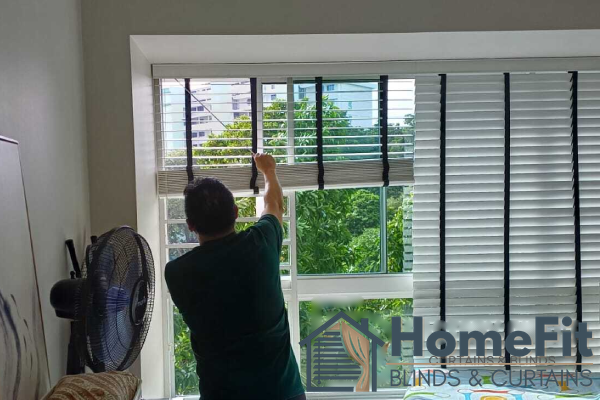 Venetian Blinds Installation - Condo, Alexandra 4 venetian-blinds-installation-homefit-blinds-curtains-singapore-condo-alexandra-04